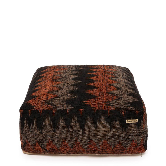 Pouf Pouf aus Baumwolle "The Oh My Gee Pouffe" Schwarz - Orange gemustert